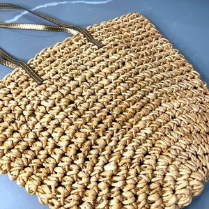 JCrew Straw Woven bag